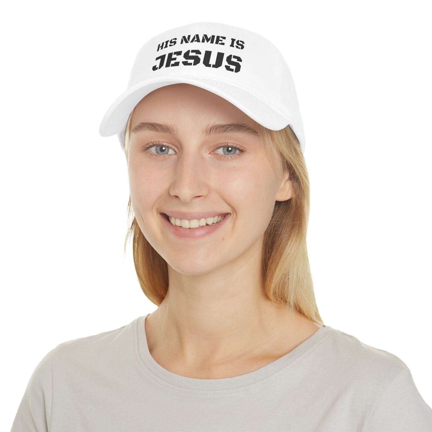 Stylish Baseball Cap, His Name is Jesus - Faith-Based Christian Apparel