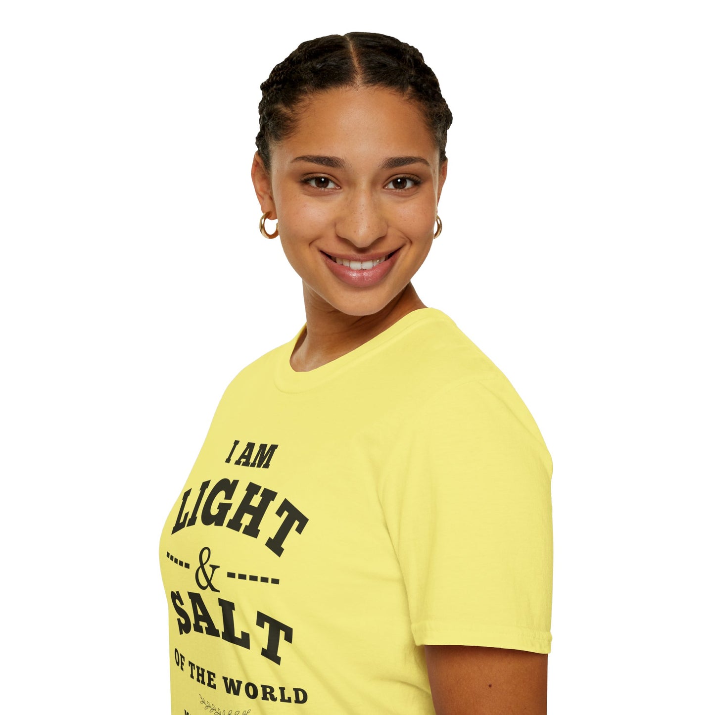 Inspirational Unisex Softstyle T-Shirt - 'I Am Light & Salt of the World'