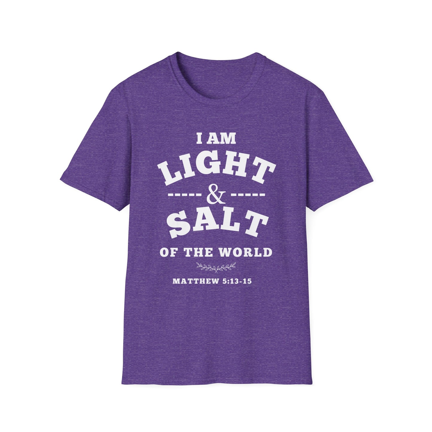 Inspirational Unisex Softstyle T-Shirt - 'I Am Light & Salt of the World'