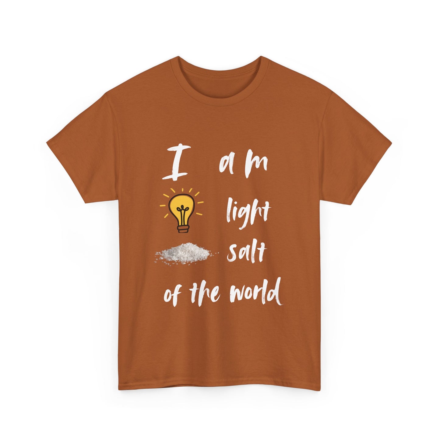 Inspirational Unisex Heavy Cotton Tee - I Am Light & Salt of the World