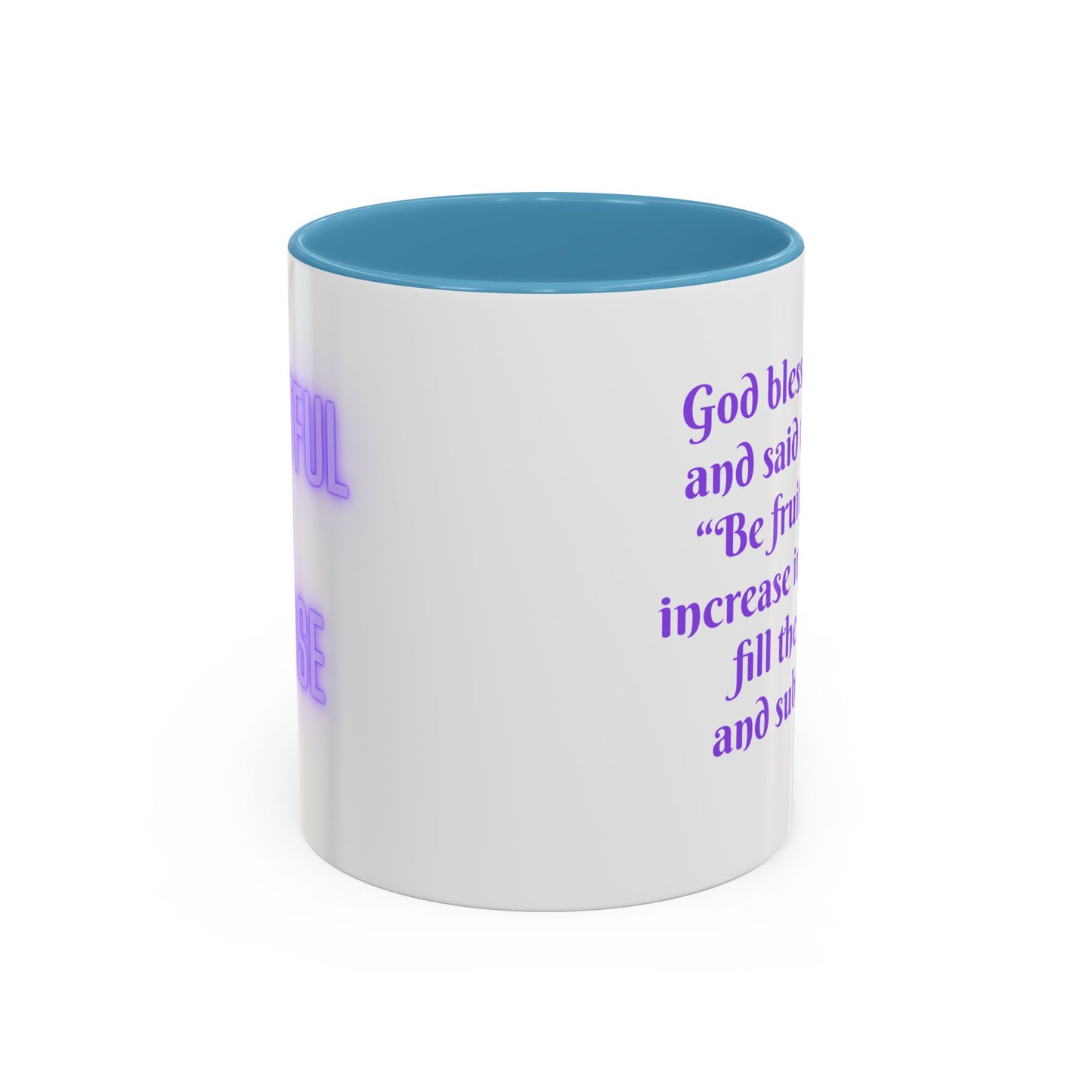 Inspirational Accent Coffee Mug – "Be Fruitful and Multiply" – 11oz