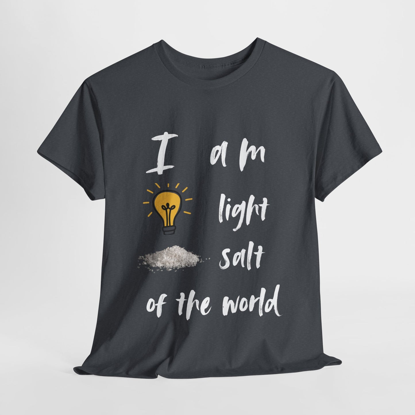 Inspirational Unisex Heavy Cotton Tee - I Am Light & Salt of the World