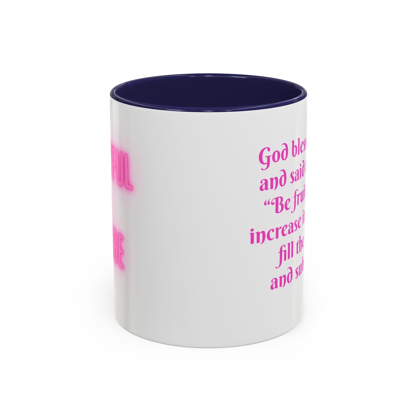 Inspirational Accent Coffee Mug – "Be Fruitful and Multiply" – 11oz