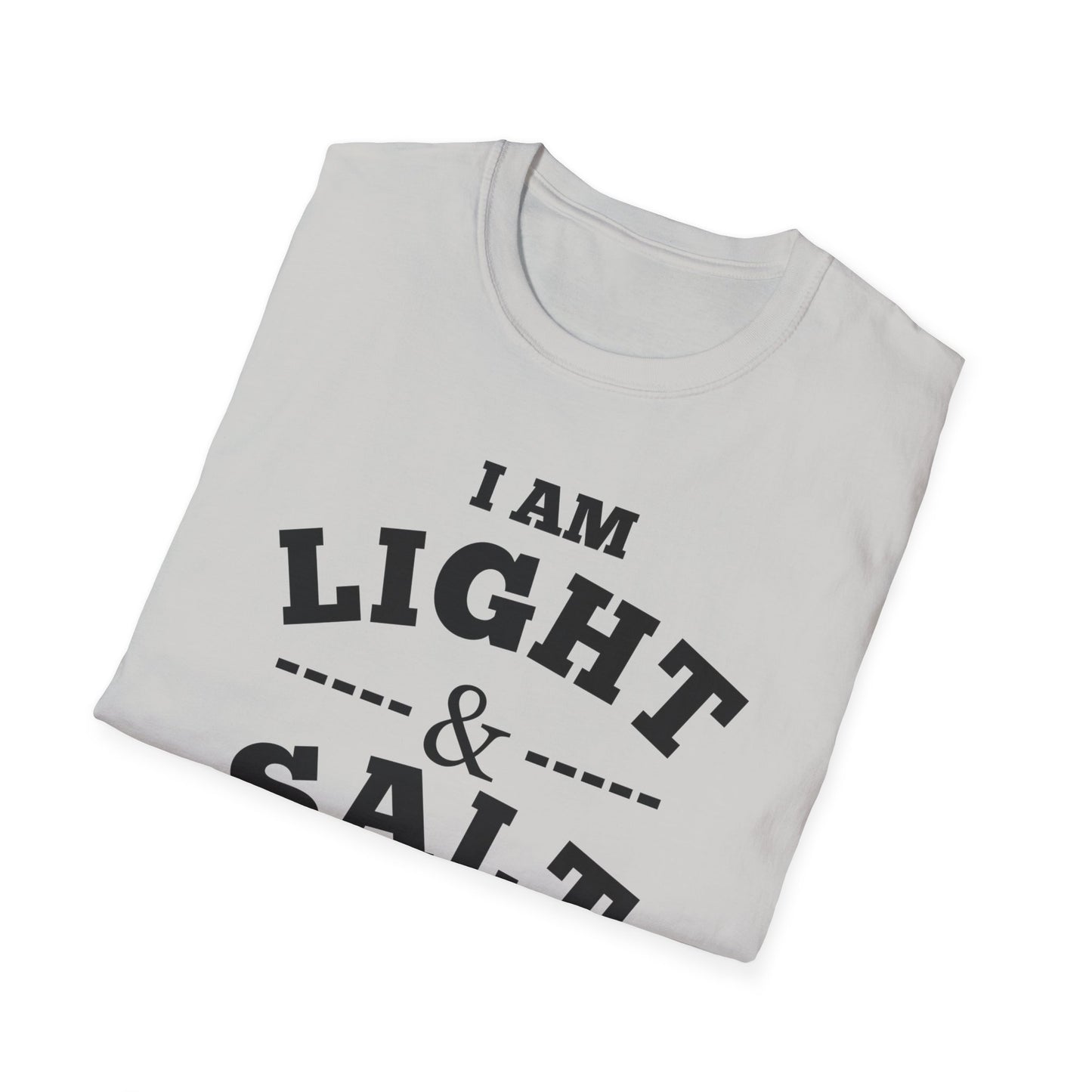 Inspirational Unisex Softstyle T-Shirt - 'I Am Light & Salt of the World'