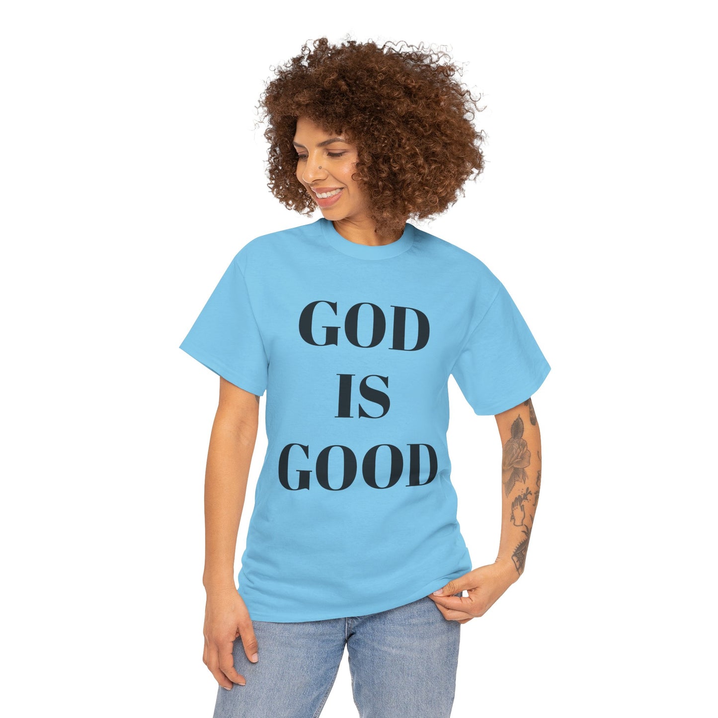 Inspirational "God is Good" - Unisex Heavy Cotton Tee