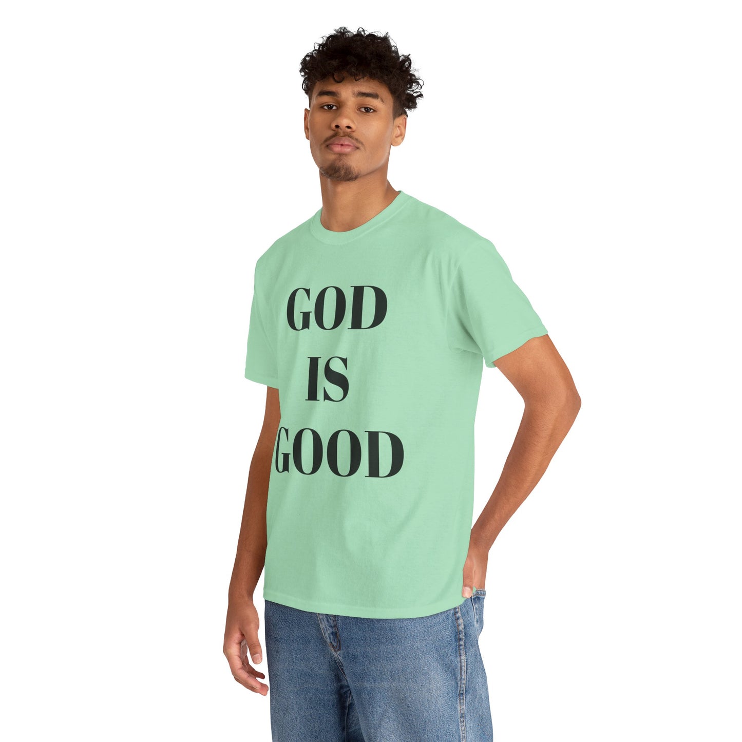 Inspirational "God is Good" - Unisex Heavy Cotton Tee