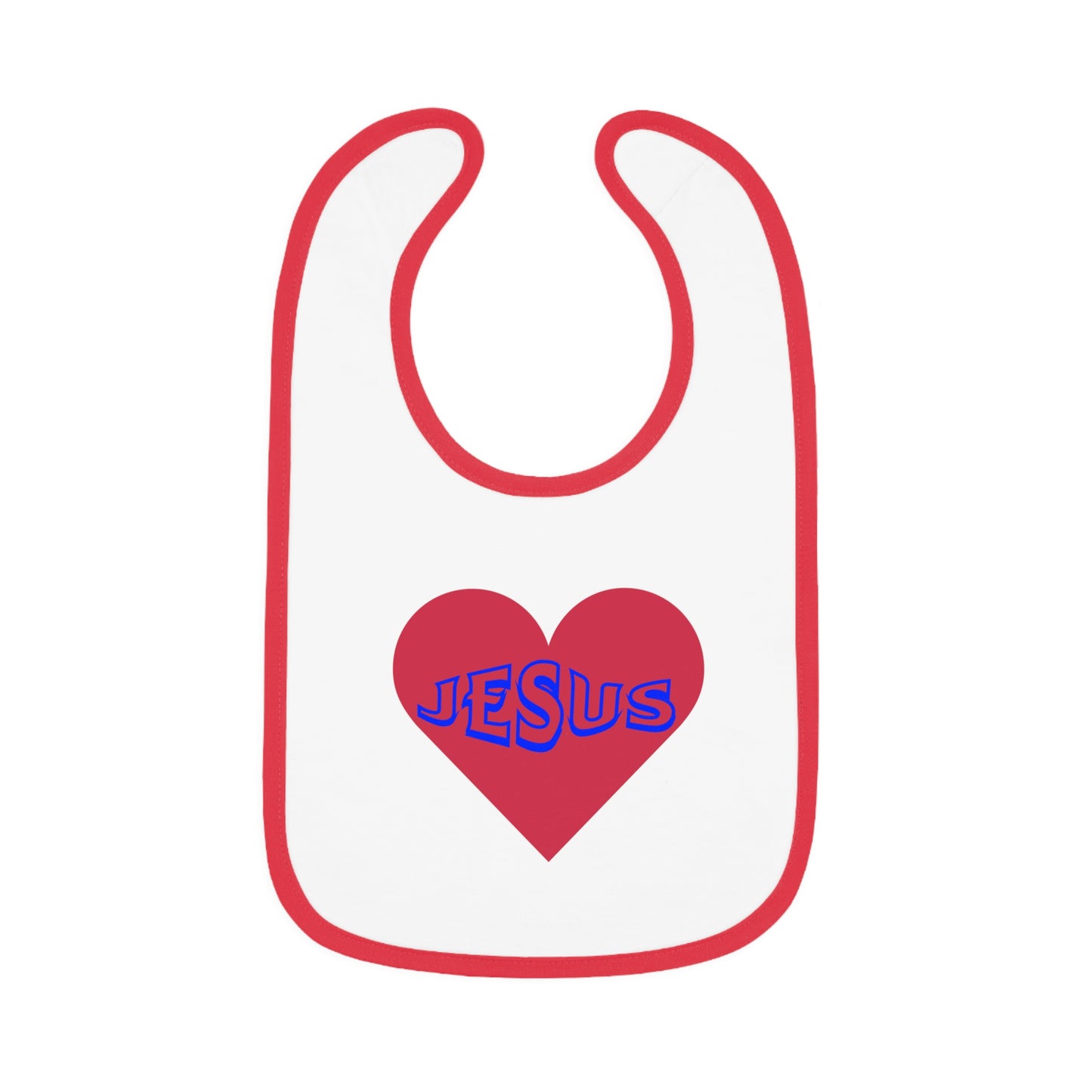 Heart and Jesus Baby Bib - for Daddy's and Mommy's baby