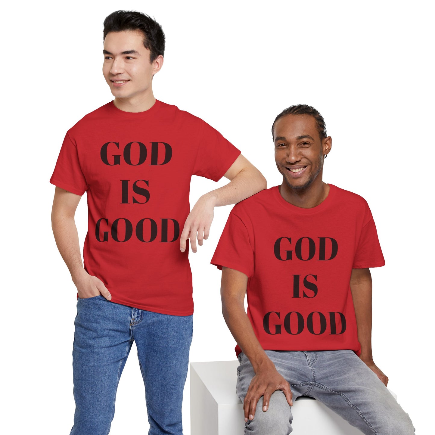 Inspirational "God is Good" - Unisex Heavy Cotton Tee