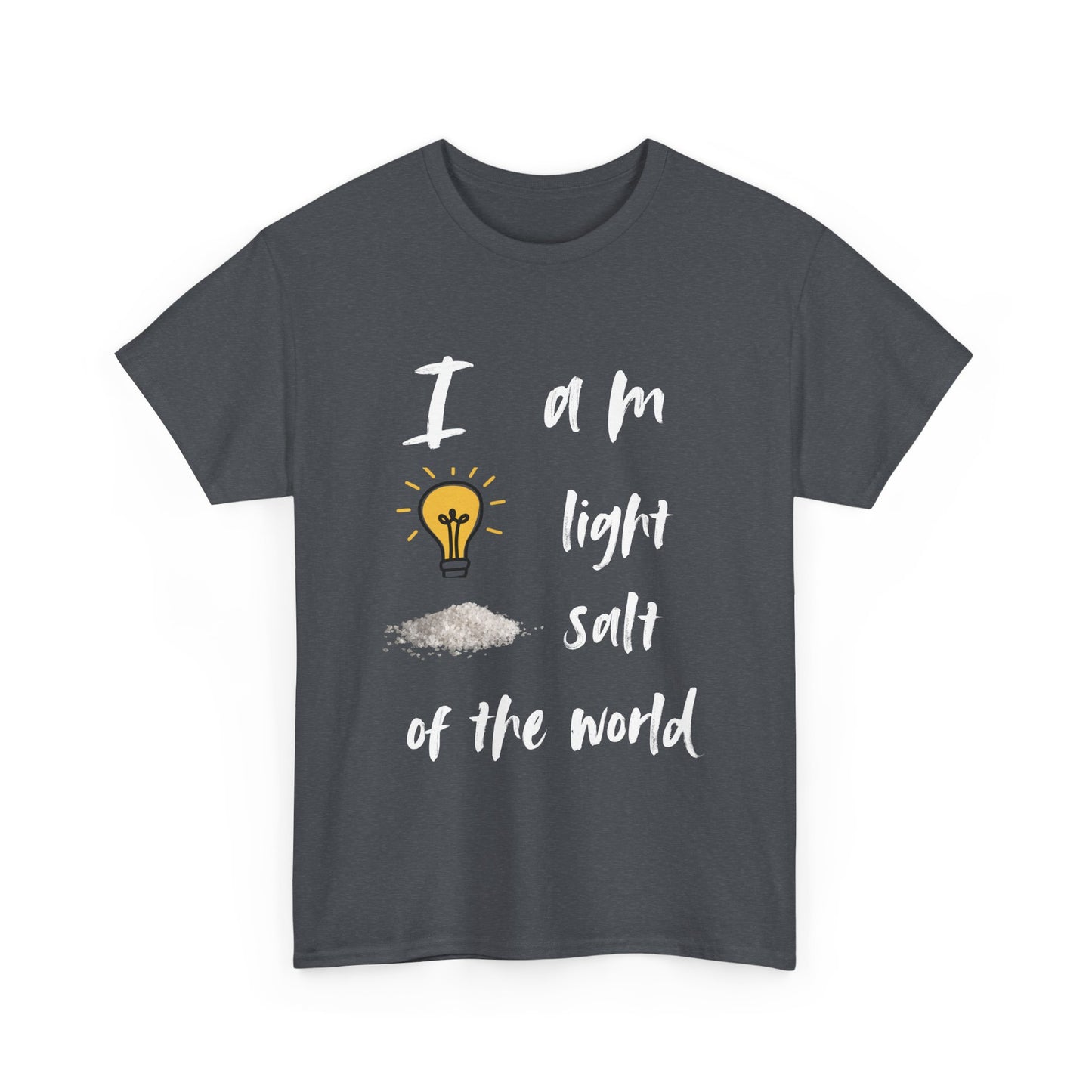 Inspirational Unisex Heavy Cotton Tee - I Am Light & Salt of the World