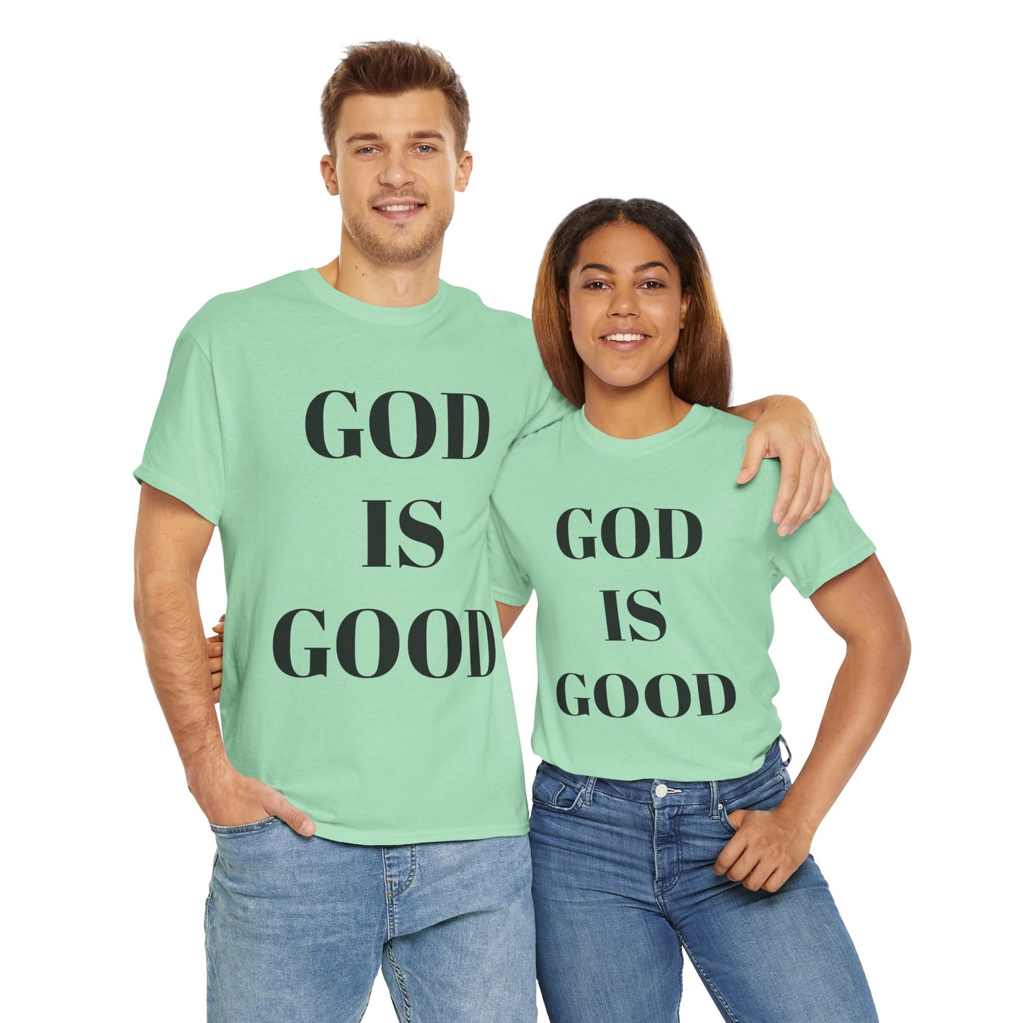 Inspirational "God is Good" - Unisex Heavy Cotton Tee