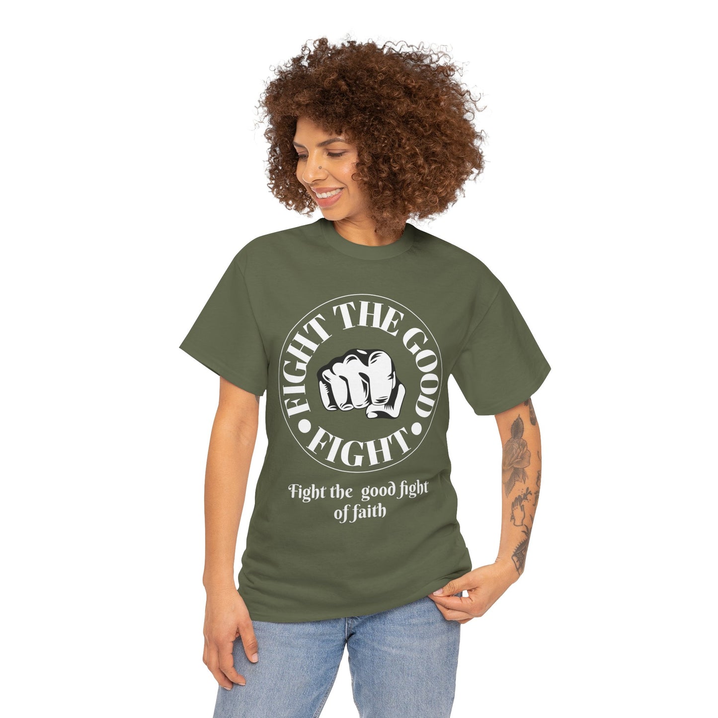 Fight the Good Fight Unisex Heavy Cotton Tee