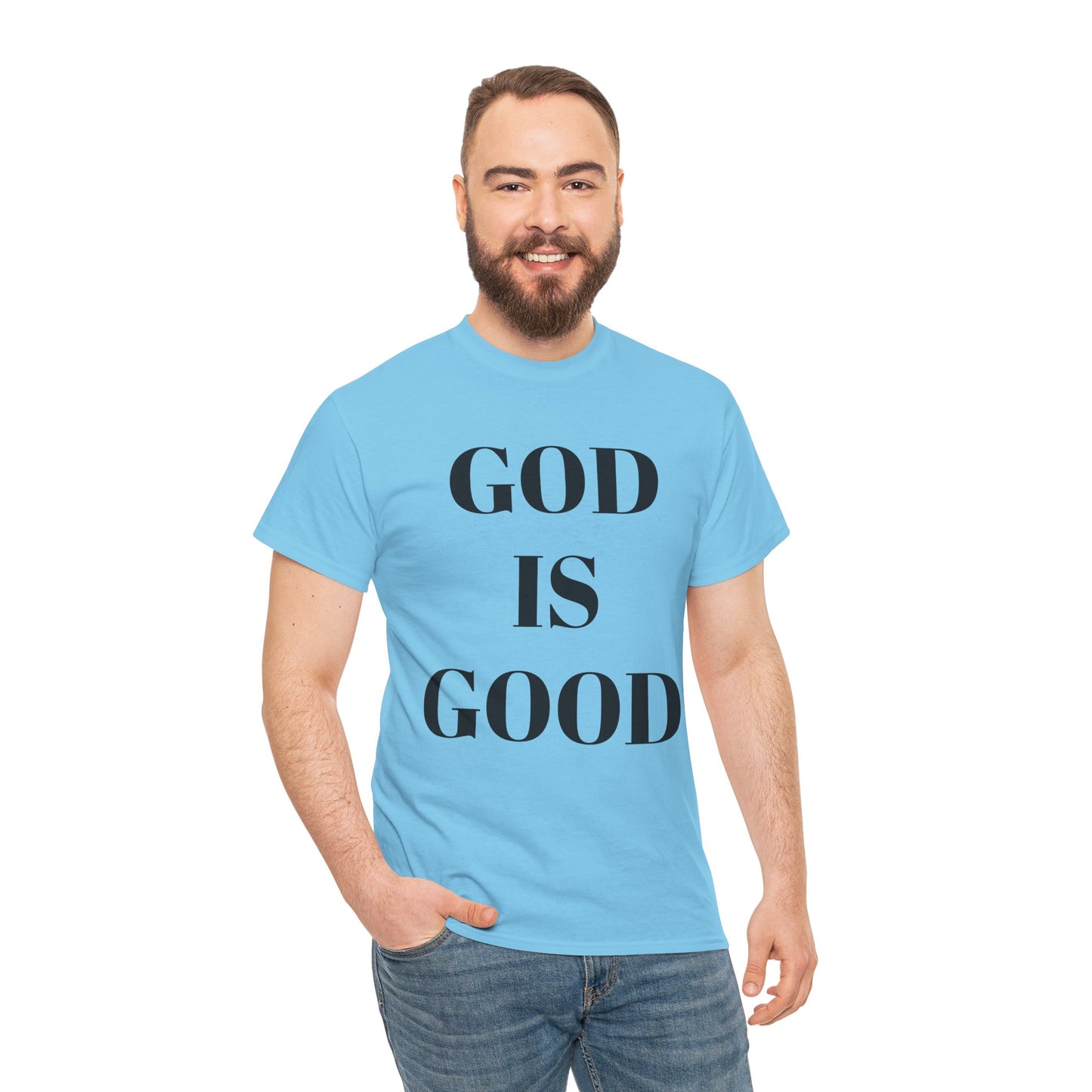 Inspirational "God is Good" - Unisex Heavy Cotton Tee