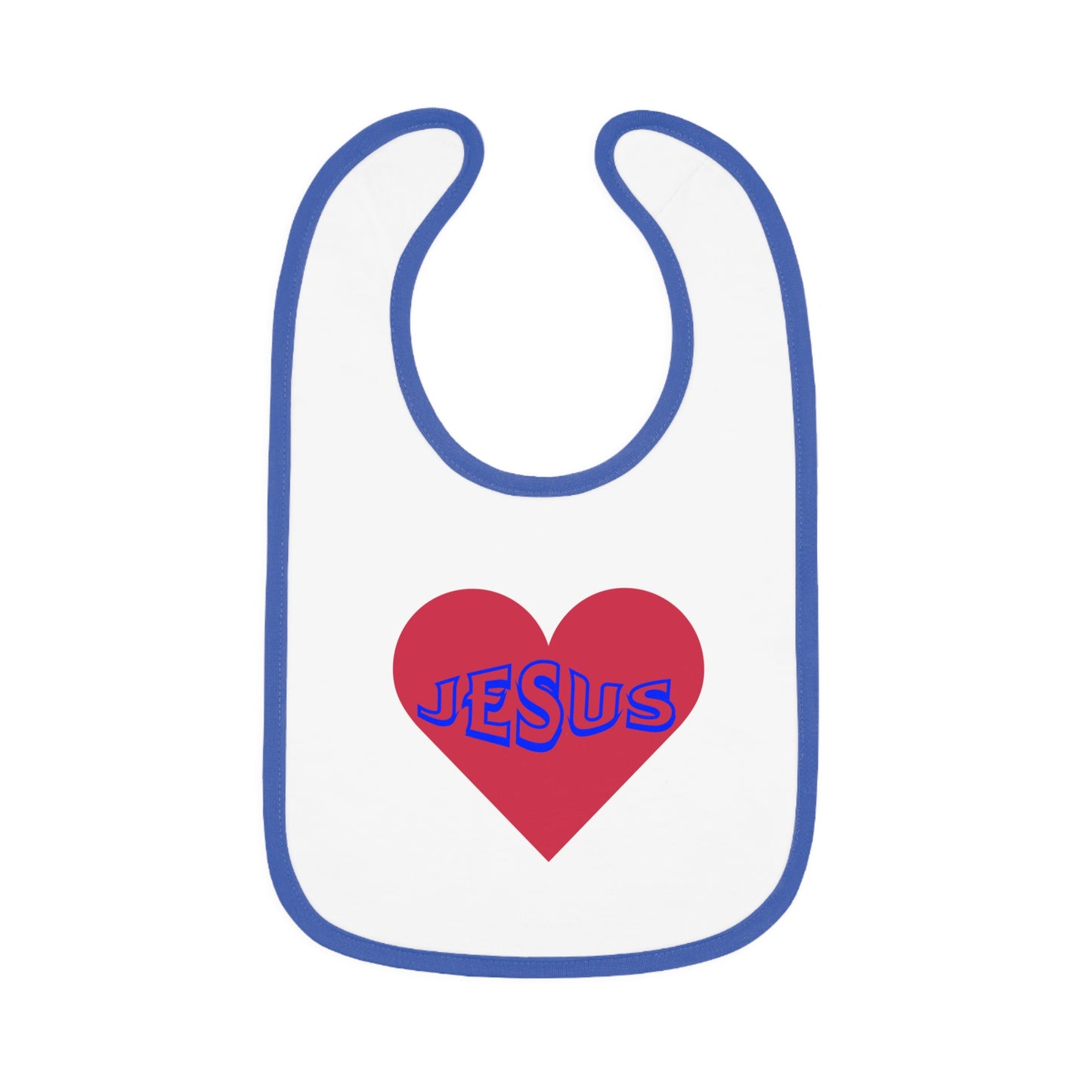 Heart and Jesus Baby Bib - for Daddy's and Mommy's baby