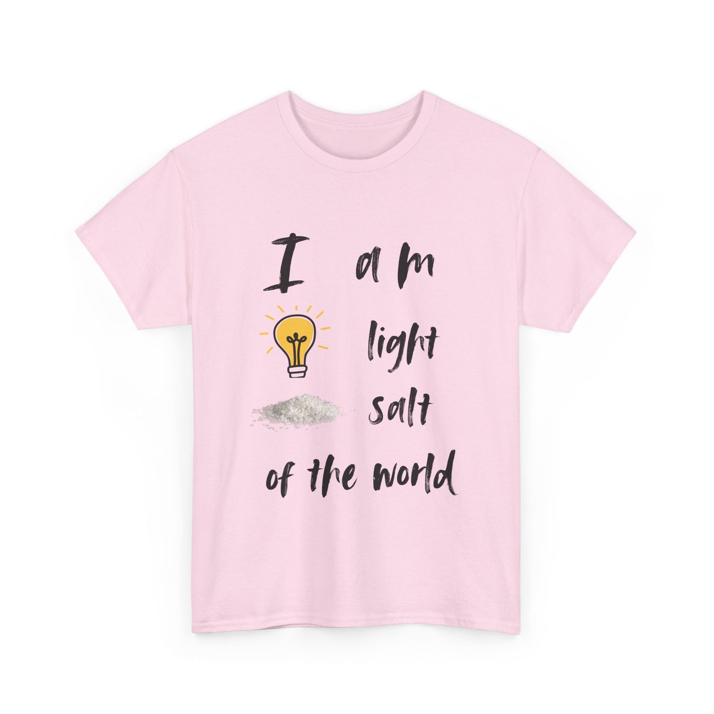 Inspirational Unisex Heavy Cotton Tee - "I Am Light, Salt of the World"