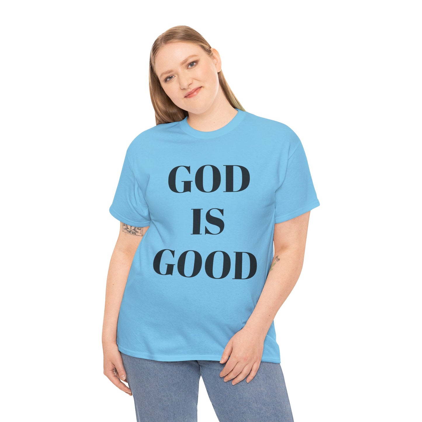 Inspirational "God is Good" - Unisex Heavy Cotton Tee