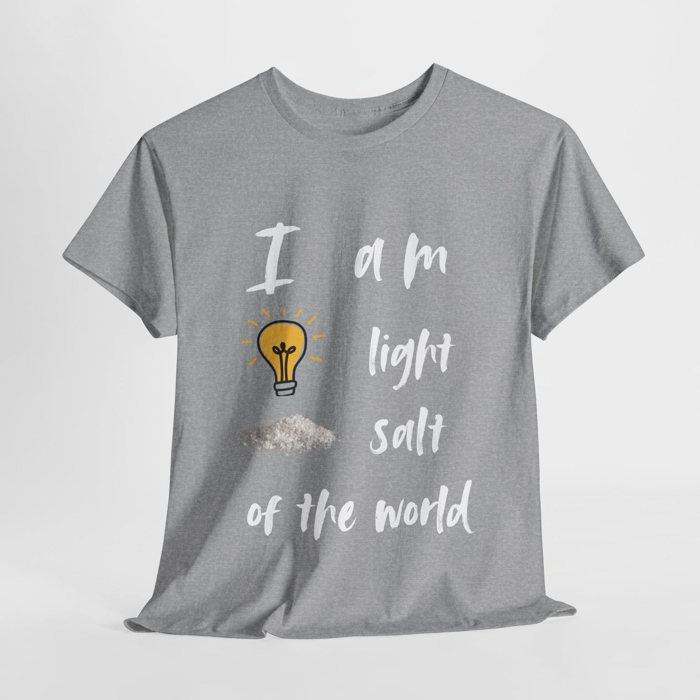 Inspirational Unisex Heavy Cotton Tee - I Am Light & Salt of the World