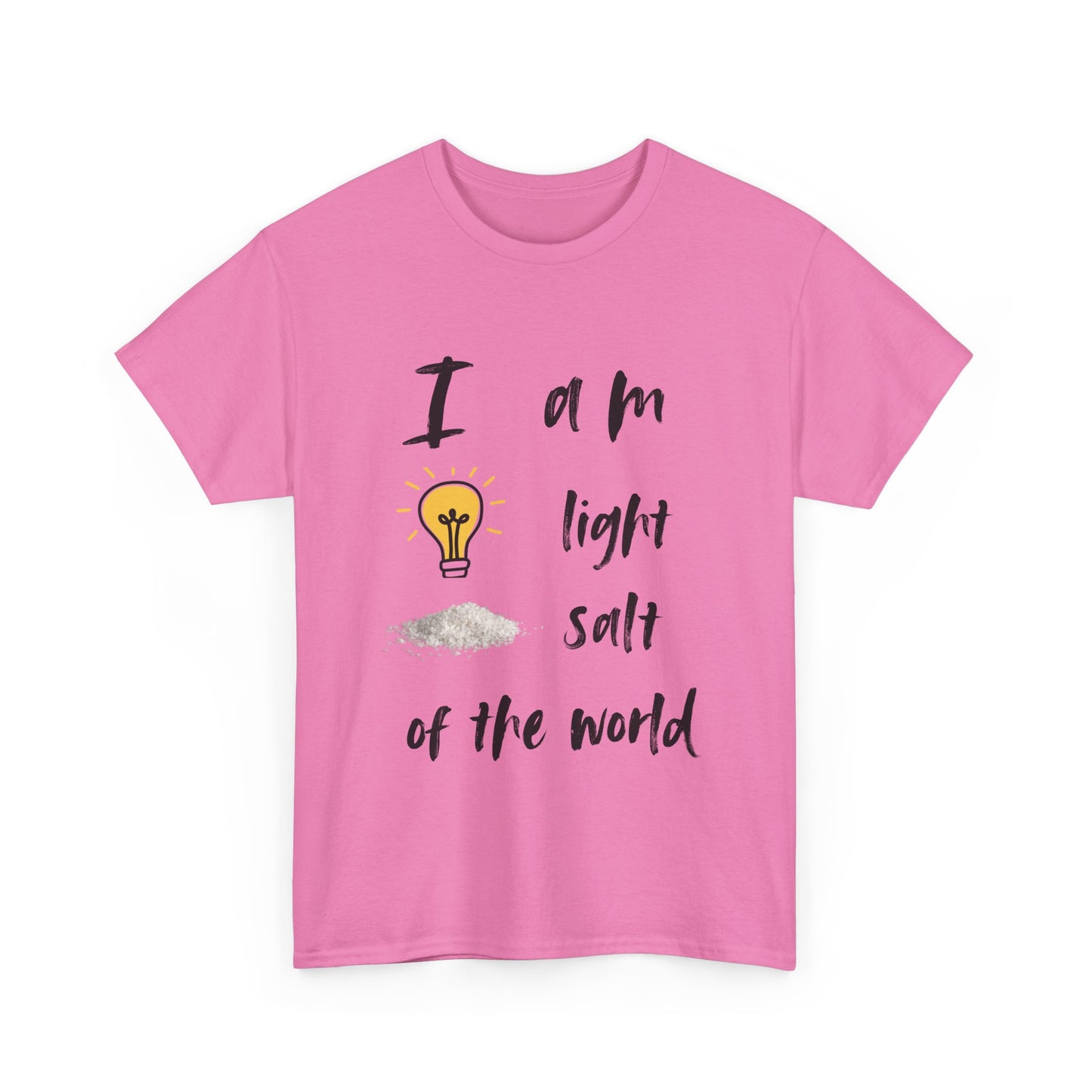 Inspirational Unisex Heavy Cotton Tee - "I Am Light, Salt of the World"