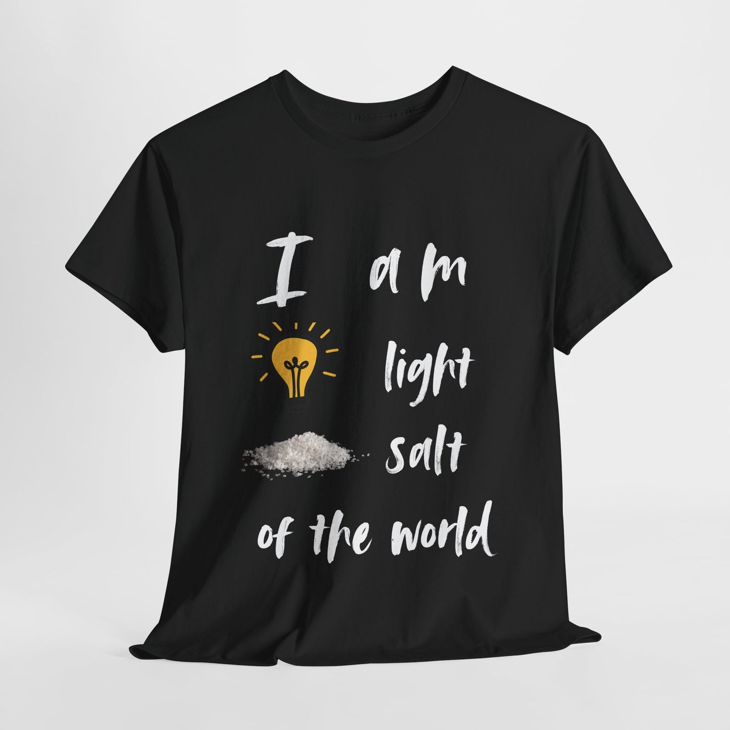 Inspirational Unisex Heavy Cotton Tee - I Am Light & Salt of the World