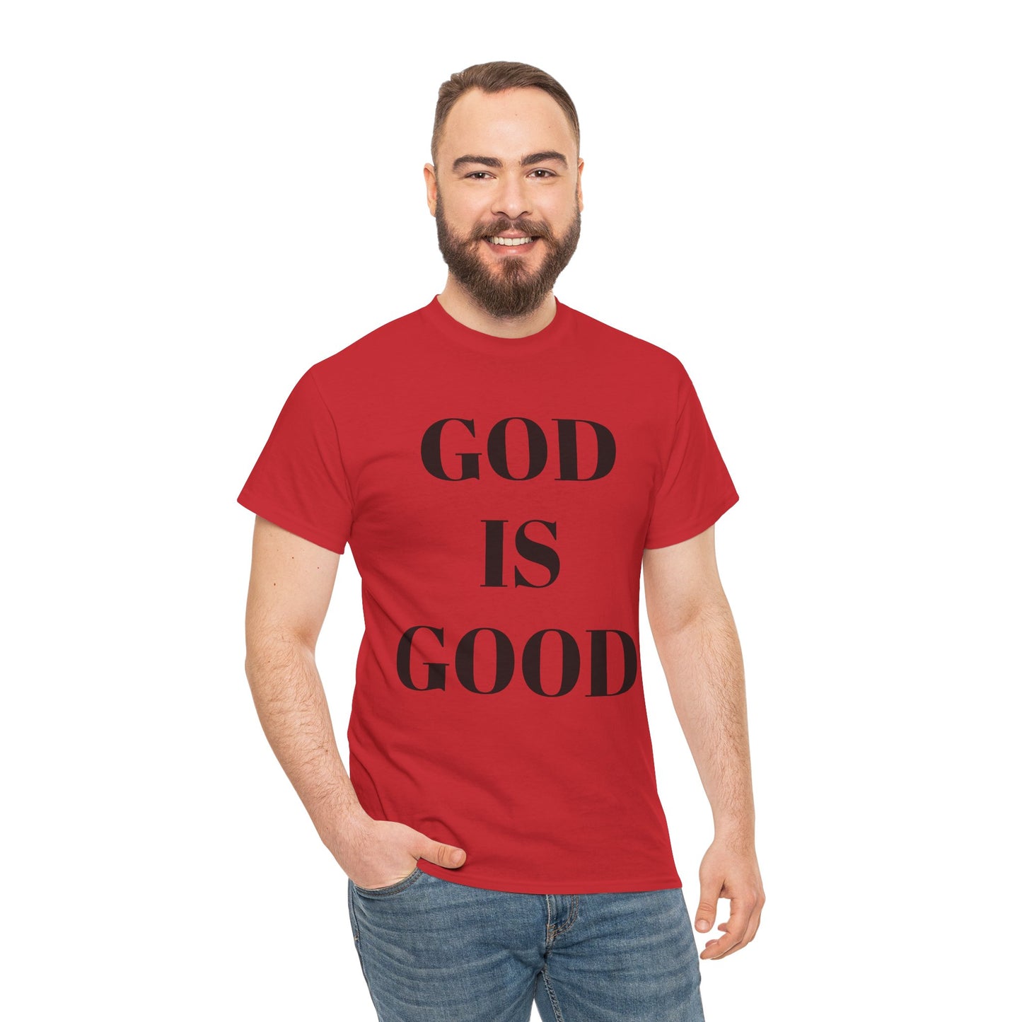 Inspirational "God is Good" - Unisex Heavy Cotton Tee