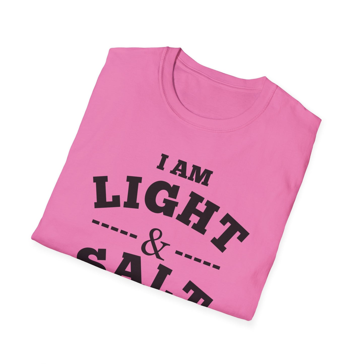 Inspirational Unisex Softstyle T-Shirt - 'I Am Light & Salt of the World'