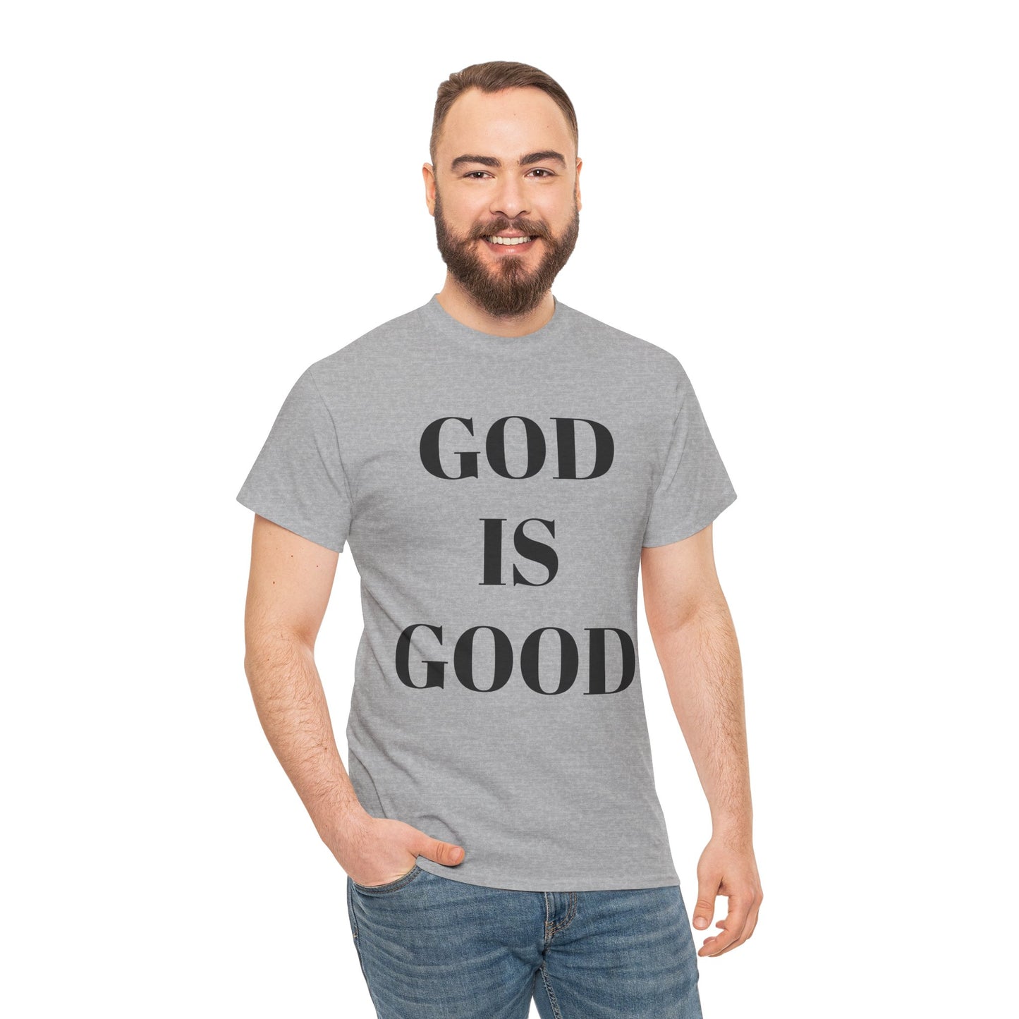 Inspirational "God is Good" - Unisex Heavy Cotton Tee