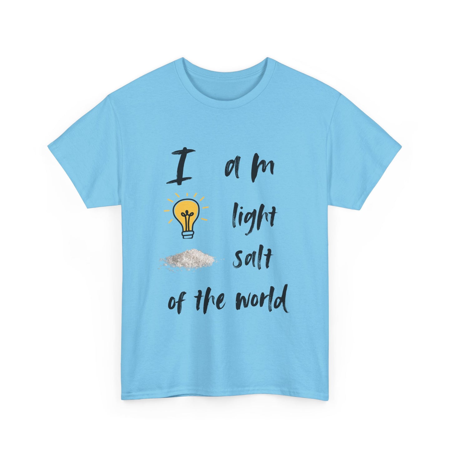 Inspirational Unisex Heavy Cotton Tee - "I Am Light, Salt of the World"