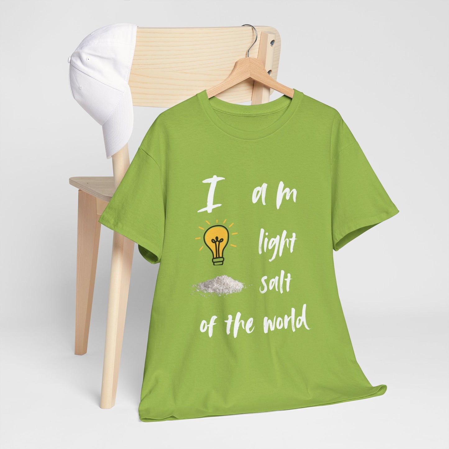 Inspirational Unisex Heavy Cotton Tee - I Am Light & Salt of the World