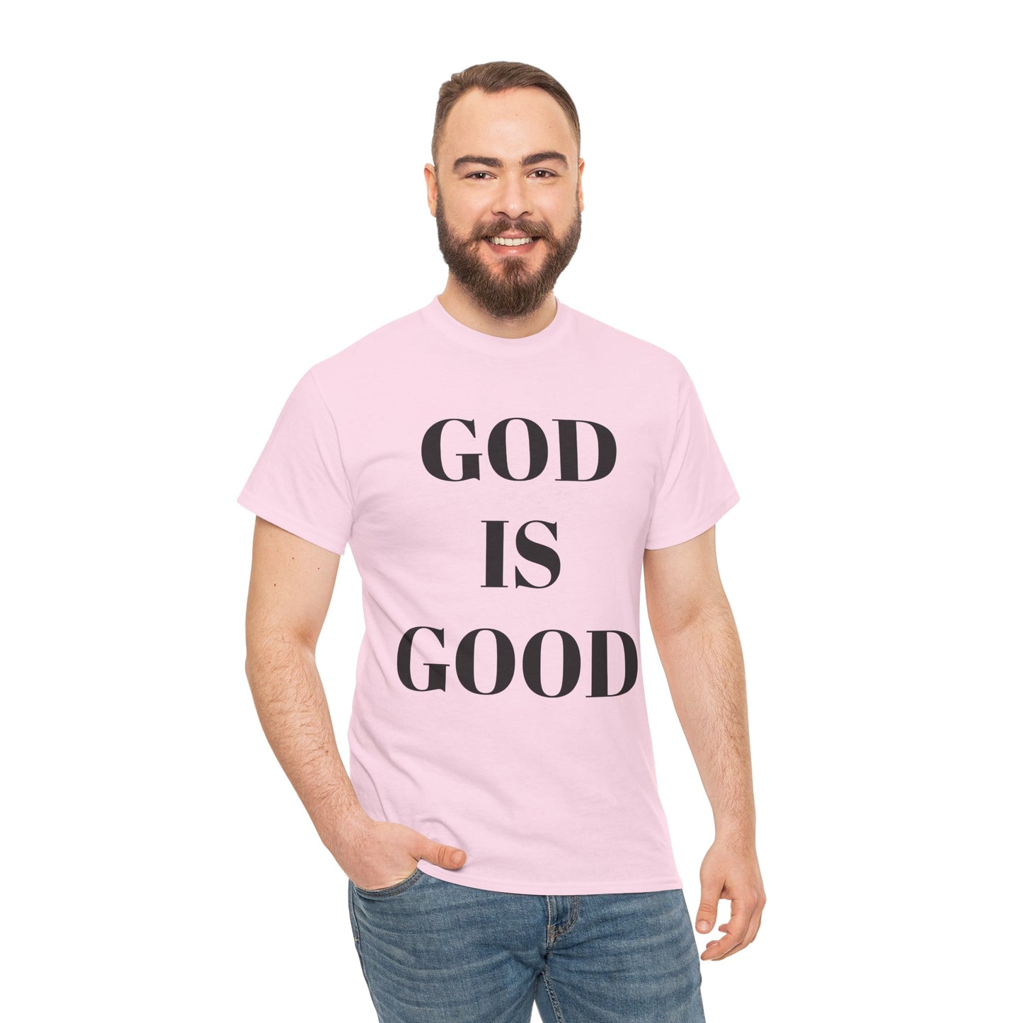 Inspirational "God is Good" - Unisex Heavy Cotton Tee