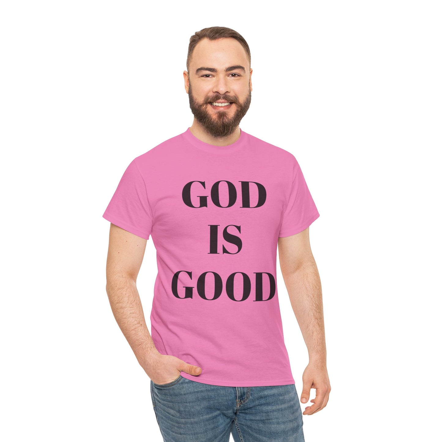 Inspirational "God is Good" - Unisex Heavy Cotton Tee