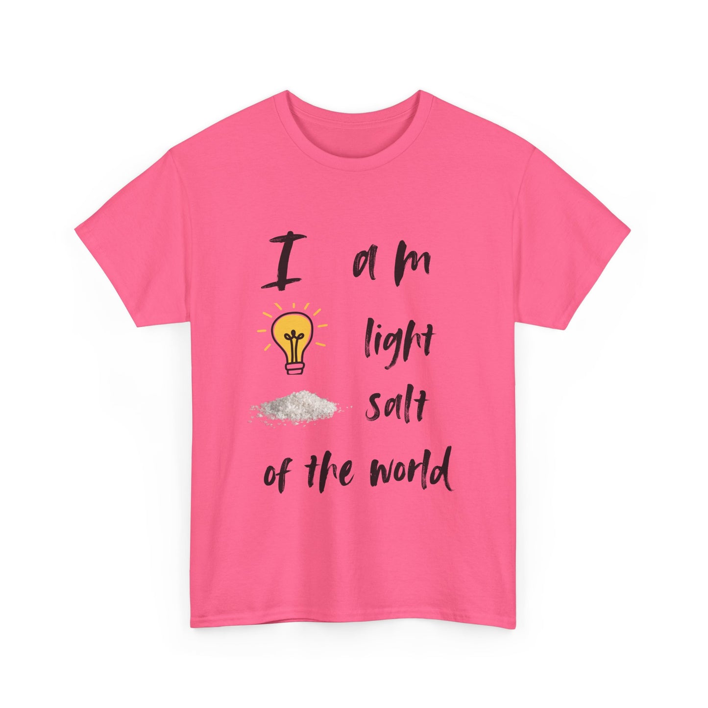 Inspirational Unisex Heavy Cotton Tee - "I Am Light, Salt of the World"