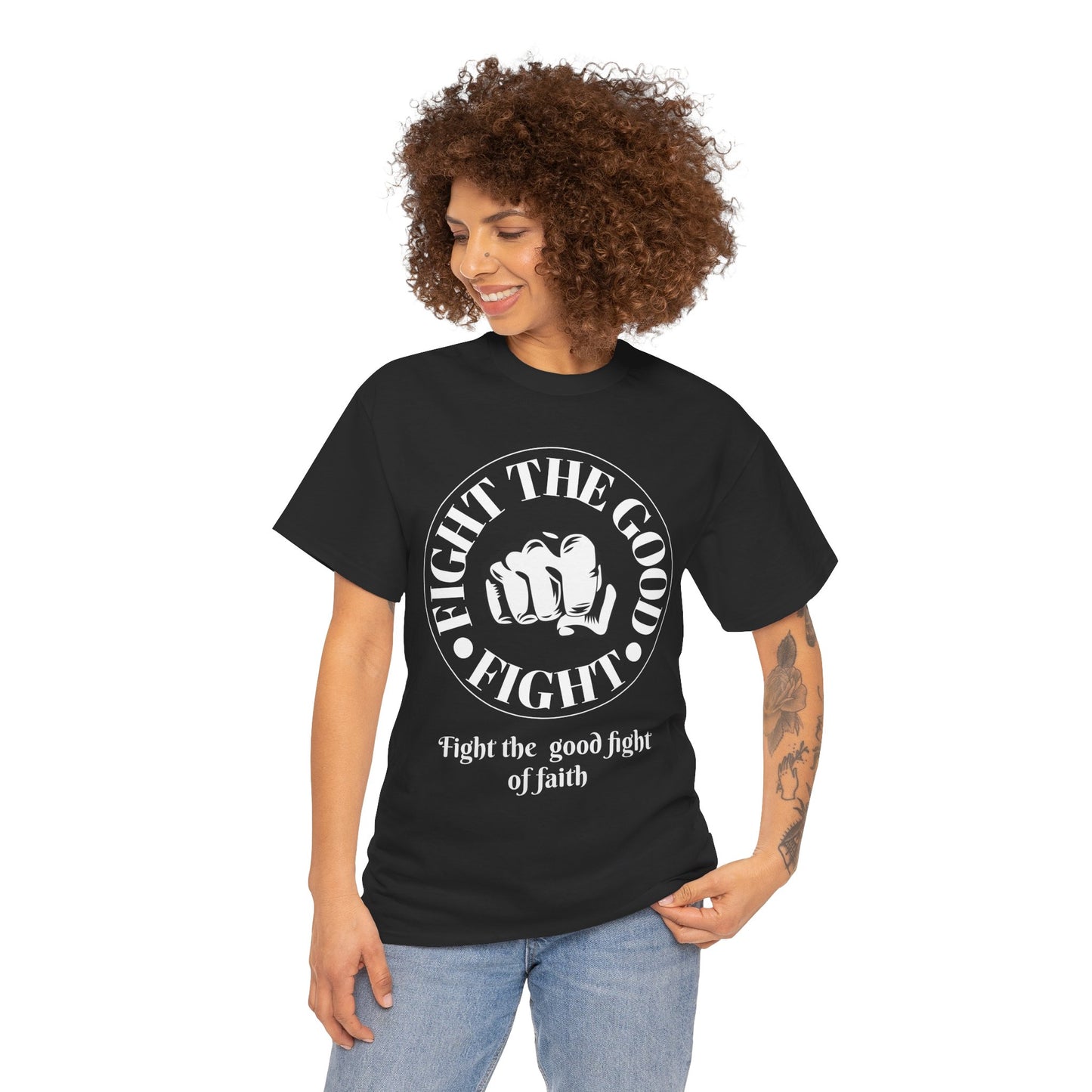 Fight the Good Fight Unisex Heavy Cotton Tee