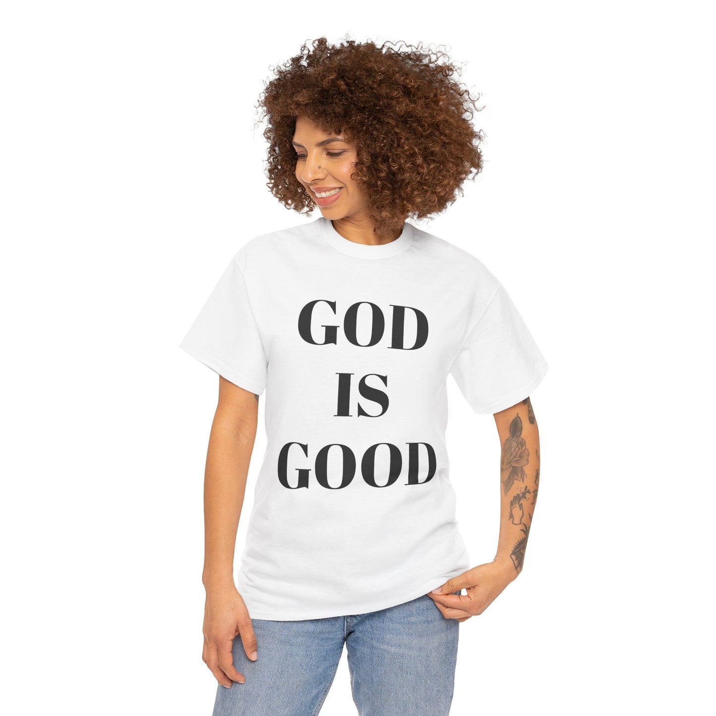 Inspirational "God is Good" - Unisex Heavy Cotton Tee