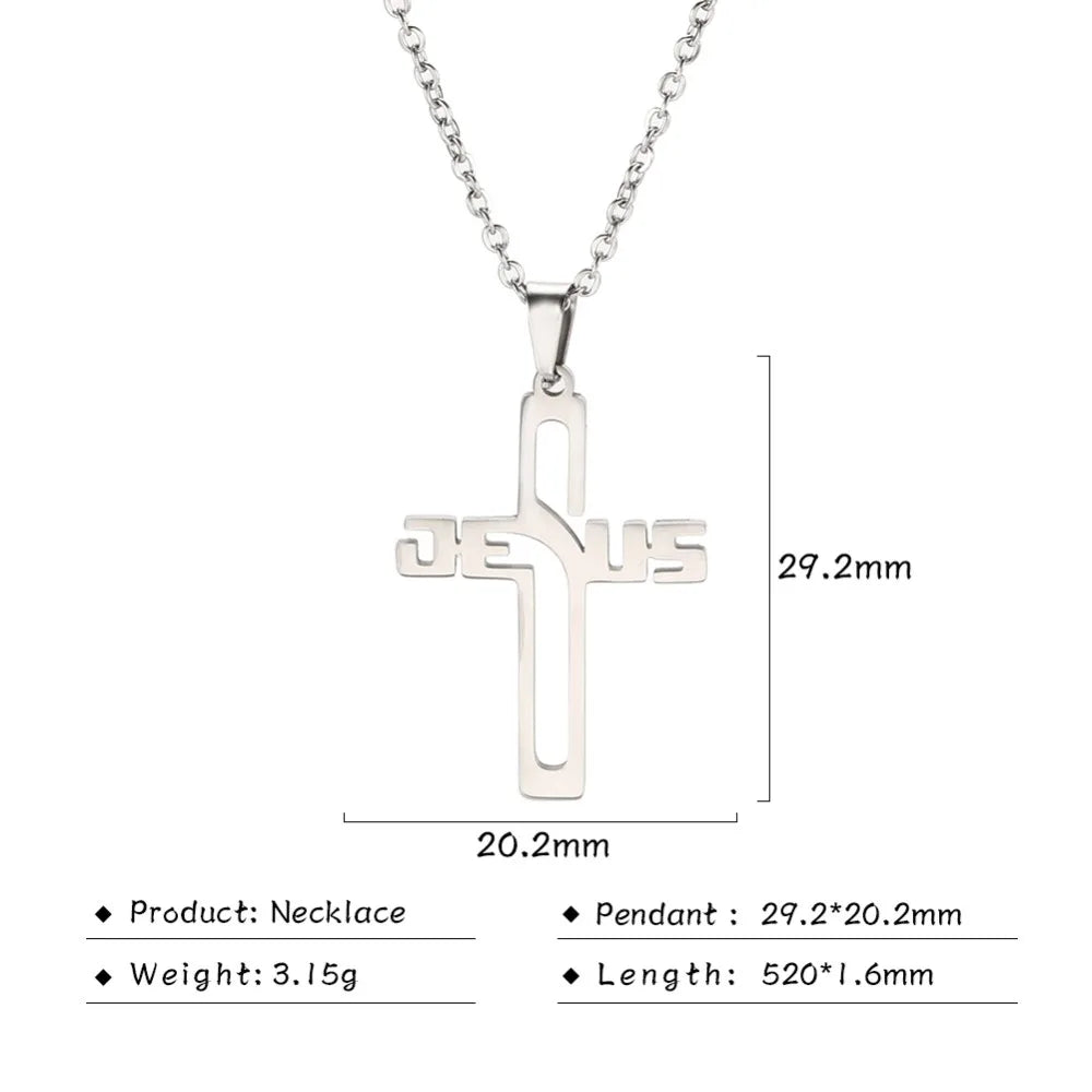 A Selection of Stainless Steel Christian  necklaces Both for Men And Women