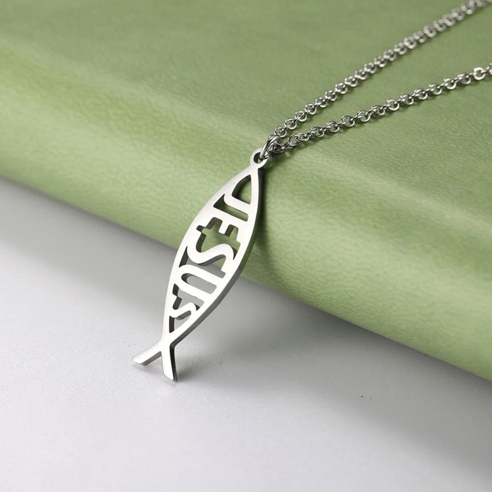 A Selection of Stainless Steel Christian  necklaces Both for Men And Women