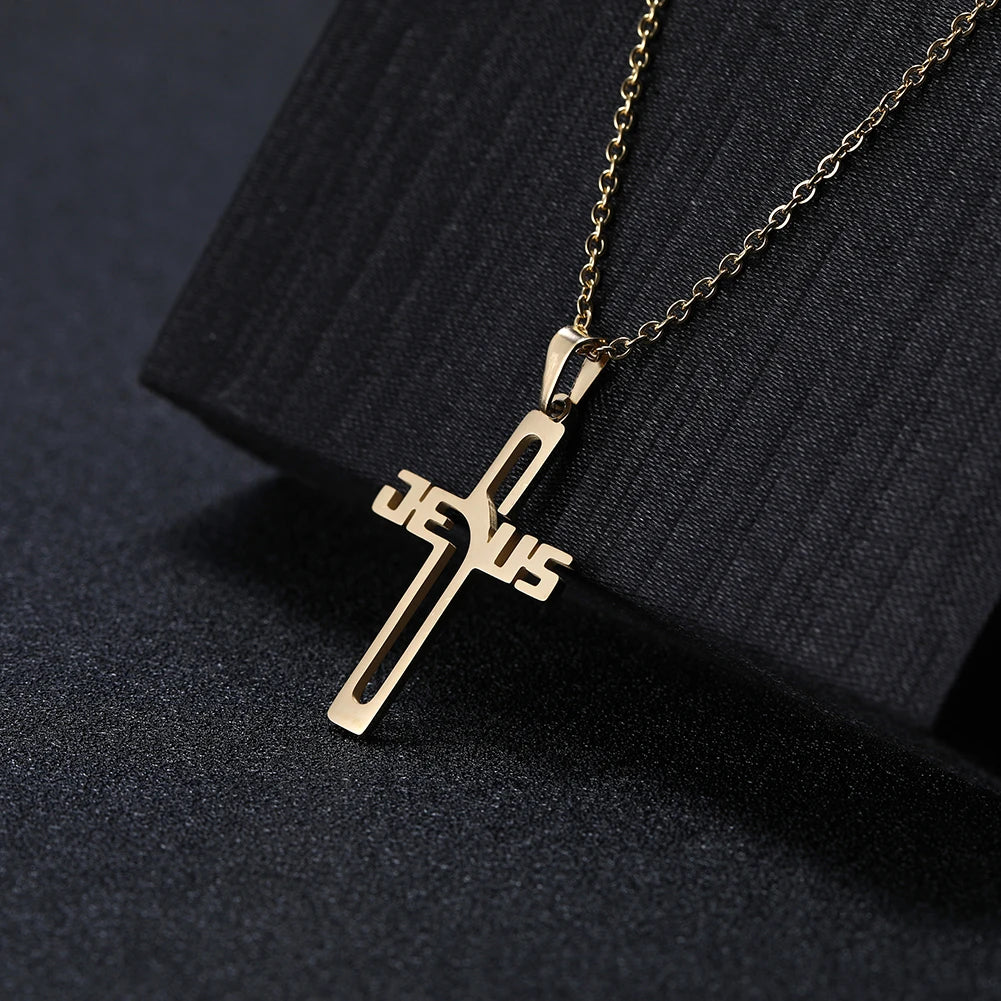 A Selection of Stainless Steel Christian  necklaces Both for Men And Women