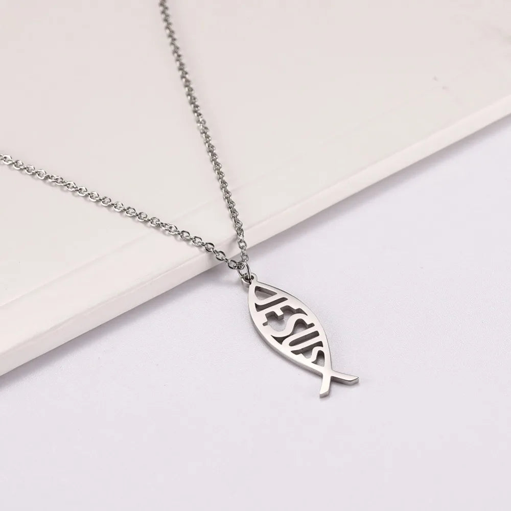 A Selection of Stainless Steel Christian  necklaces Both for Men And Women