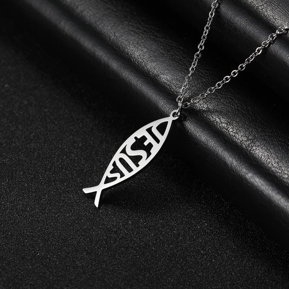 A Selection of Stainless Steel Christian  necklaces Both for Men And Women