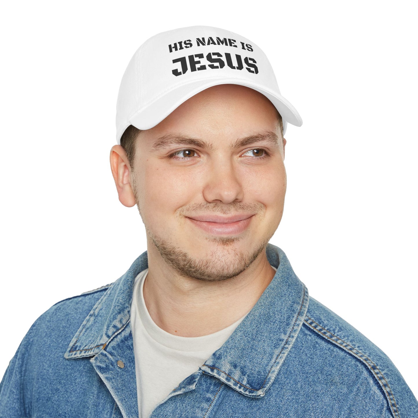 Stylish Baseball Cap, His Name is Jesus - Faith-Based Christian Apparel