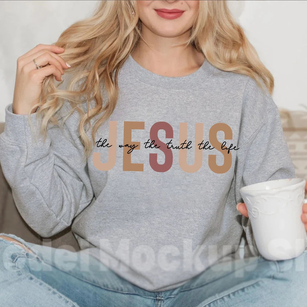 Esus The Way The Truth The Life Hoodies Christian Hoodies for Women's Retro Christian Hoodies Jesus Hoodie for Christian Apparel