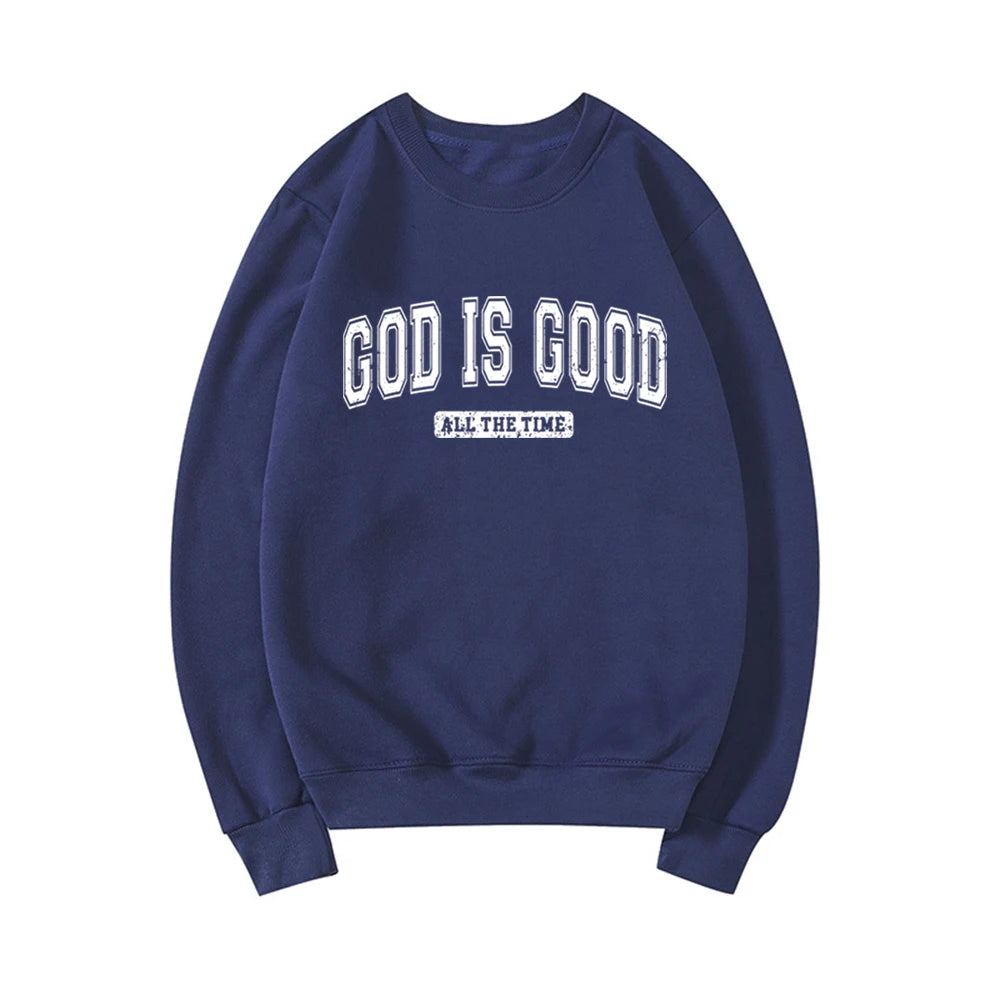 God Is Good Sweatshirt Christian Crewneck Sweatshirt Bible Verse Hoodie Religious Clothing Faith Top Women Christian Gifts