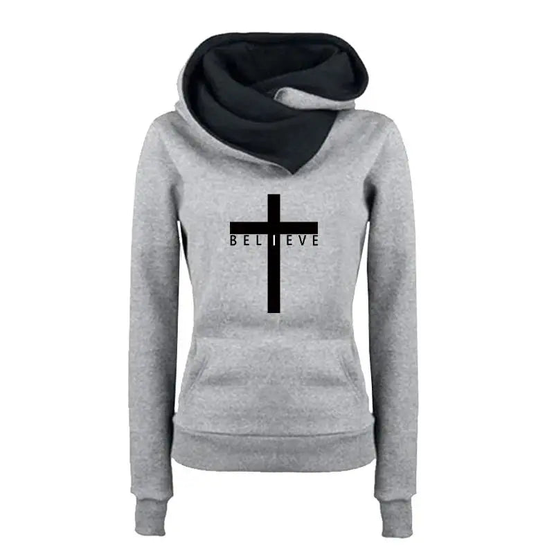 Amazing Woman's Tracksuit with a cross + believe image