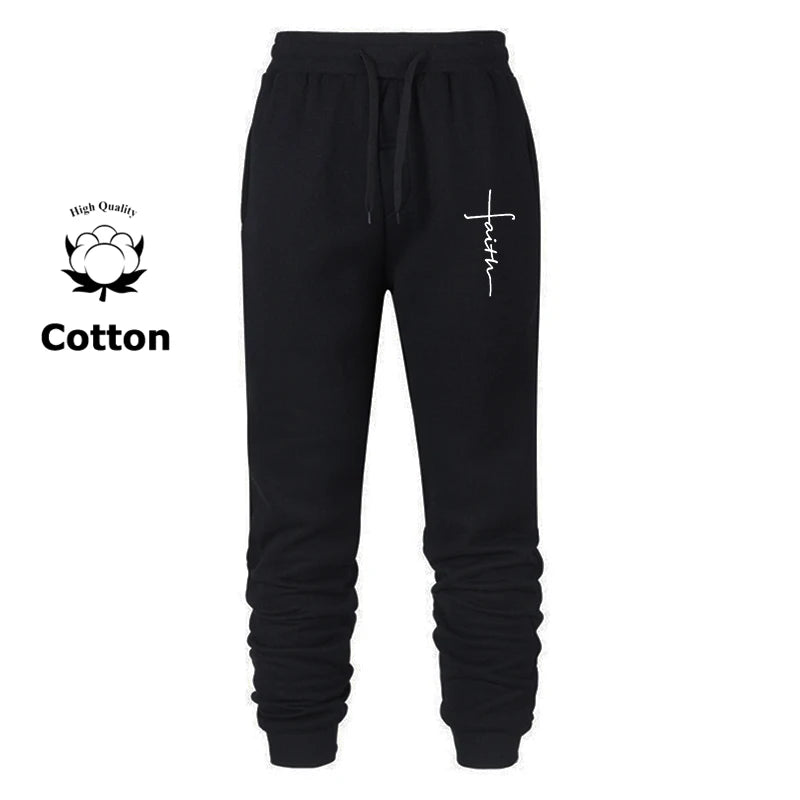 A selection of Cross Print Sweatpants for Men Christian Athletic Workout Running Joggers Trackpants Casual Comfy Cotton Blend Pants Trousers