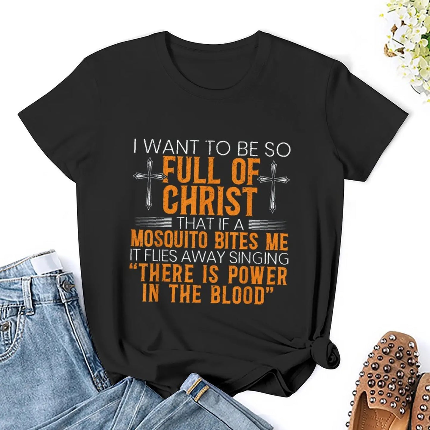 Funny Christian Religious Servant Of God Faithful Jesus  Women T Shirt Graphic Shirt Casual Short Sleeved Female Tee T-Shirt