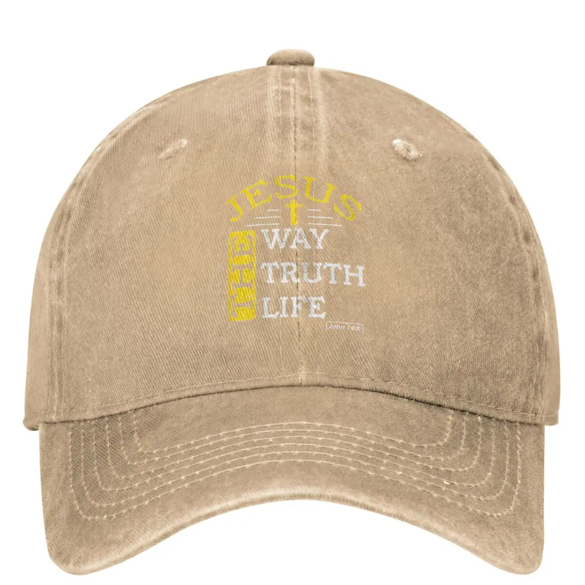 A Unisex, Jesus The Way Truth Life,  Denim Baseball Cap