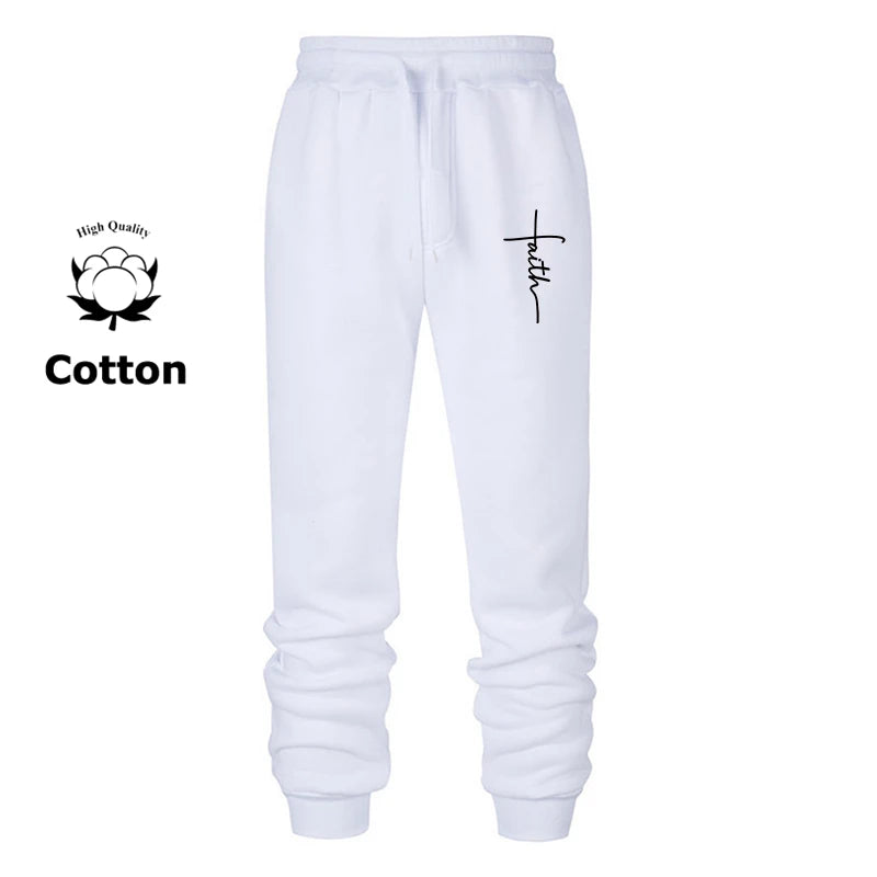 A selection of Cross Print Sweatpants for Men Christian Athletic Workout Running Joggers Trackpants Casual Comfy Cotton Blend Pants Trousers