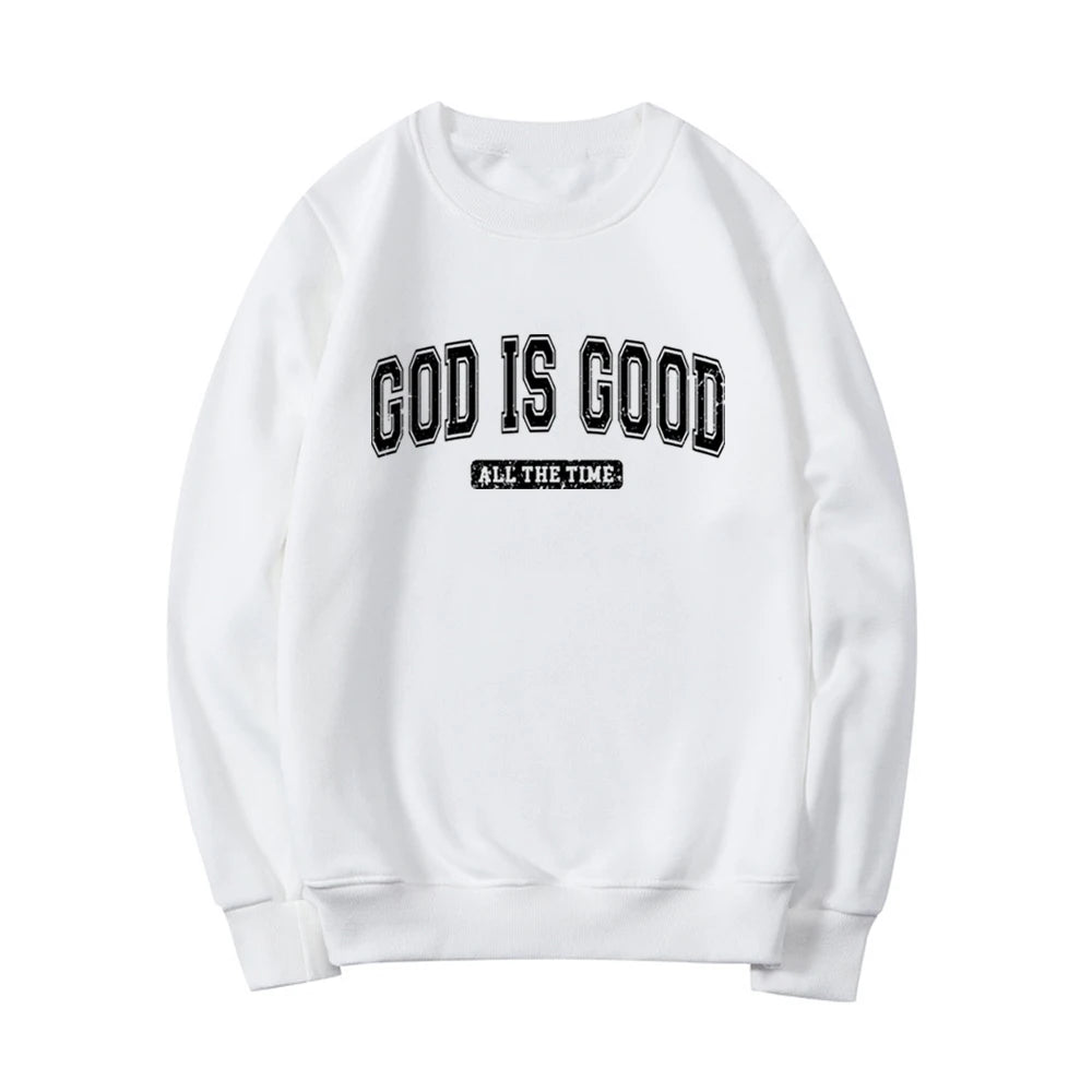 God Is Good Sweatshirt Christian Crewneck Sweatshirt Bible Verse Hoodie Religious Clothing Faith Top Women Christian Gifts