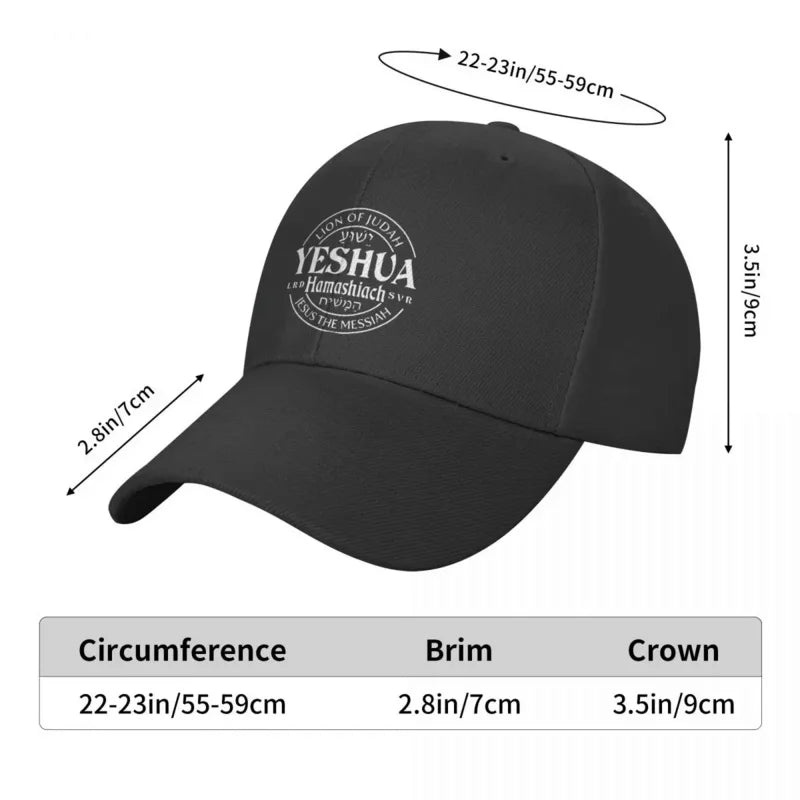 Adjustable Custom Yeshua Baseball Cap, for Men and Women.