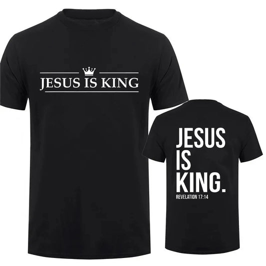 "Jesus Is King" Designer-T Shirt for Men! [Front and Back Print]