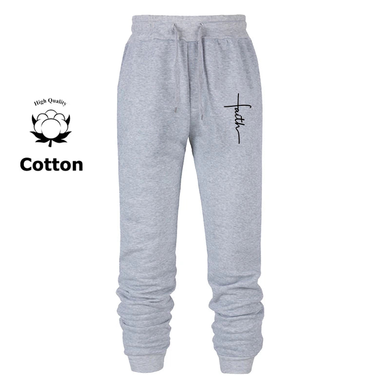 A selection of Cross Print Sweatpants for Men Christian Athletic Workout Running Joggers Trackpants Casual Comfy Cotton Blend Pants Trousers