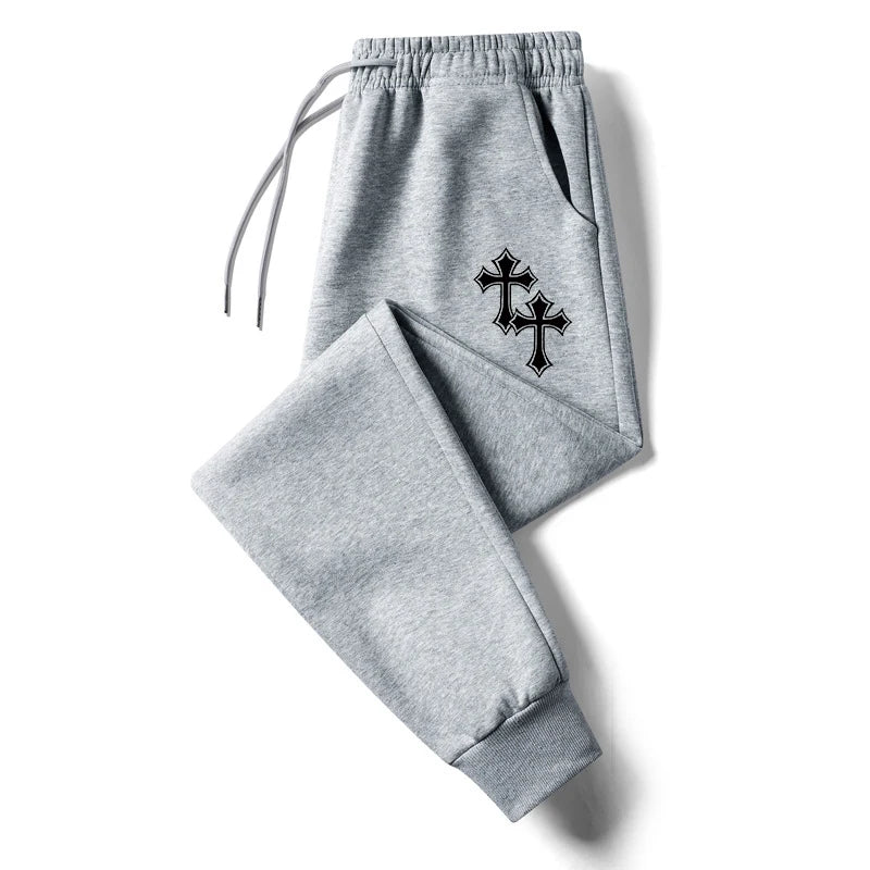 A selection of Cross Print Sweatpants for Men Christian Athletic Workout Running Joggers Trackpants Casual Comfy Cotton Blend Pants Trousers